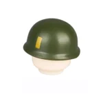 green helmet Second Lieutenant - Custom 3D Printed Miniature Accessory Parts Pieces for Brick Block Figures