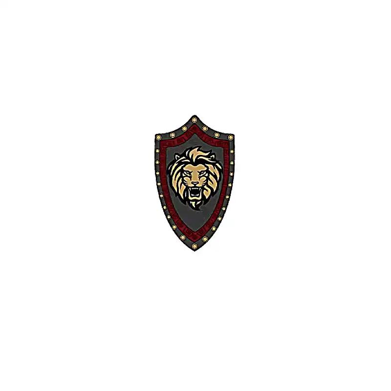 Custom Piece – heater shield gold lion's head emblem – 3D Print for LEGO Custom Piece – heater shield gold lion's head emblem – 3D Print for LEGO