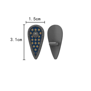 Custom Piece – kite shield French Fleur de lis – 3D Print for LEGO Custom Piece – kite shield French Fleur de lis – 3D Print for LEGO