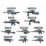 military weapons blue grey camouflage - Custom 3D Printed Miniature Accessory Parts Pieces for Brick Block Figures