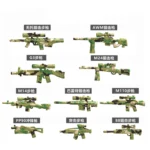 military weapons green camouflage - Custom 3D Printed Miniature Accessory Parts Pieces for Brick Block Figures