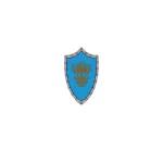 ornate gold tree like or floral round shield - Custom 3D Printed Miniature Accessory Parts Pieces for Brick Block Figures