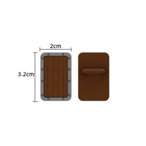 Custom Piece – rectangular shield wood grain texture – 3D Print for LEGO Custom Piece – rectangular shield wood grain texture – 3D Print for LEGO