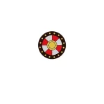 red white and gold elements round shield - Custom 3D Printed Miniature Accessory Parts Pieces for Brick Block Figures