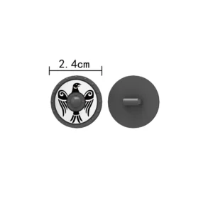 Custom Piece – round shield black stylized bird emblem – 3D Print for LEGO Custom Piece – round shield black stylized bird emblem – 3D Print for LEGO