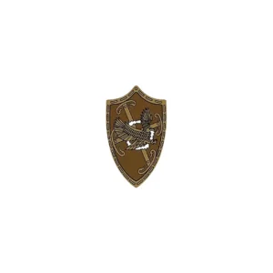 Custom Piece – round shield bronze or brown color with a gold eagle and swords emblem – 3D Print for LEGO Custom Piece – round shield bronze or brown color with a gold eagle and swords emblem – 3D Print for LEGO
