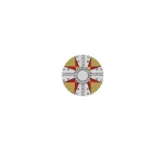 round shield central multi-pointed star or sunburst - Custom 3D Printed Miniature Accessory Parts Pieces for Brick Block Figures