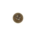 round shield gold and red stylized bird or winged - Custom 3D Printed Miniature Accessory Parts Pieces for Brick Block Figures