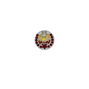 Custom Piece – round shield gold stylized lion or dragon head – 3D Print for LEGO Custom Piece – round shield gold stylized lion or dragon head – 3D Print for LEGO