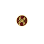 round shield gold winged design - Custom 3D Printed Miniature Accessory Parts Pieces for Brick Block Figures
