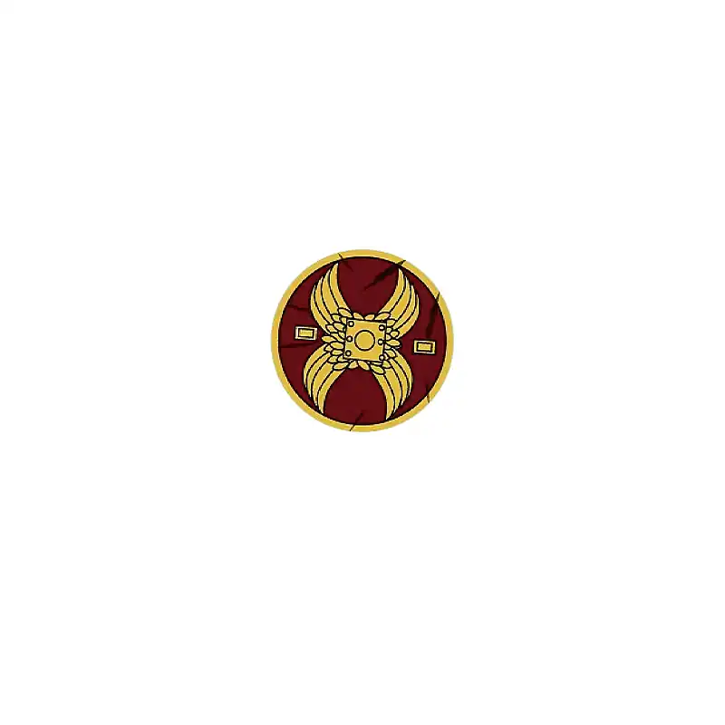 Custom Piece – round shield gold winged design – 3D Print for LEGO Custom Piece – round shield gold winged design – 3D Print for LEGO