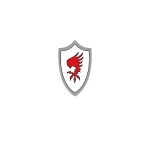 round shield red eagle or phoenix like bird - Custom 3D Printed Miniature Accessory Parts Pieces for Brick Block Figures