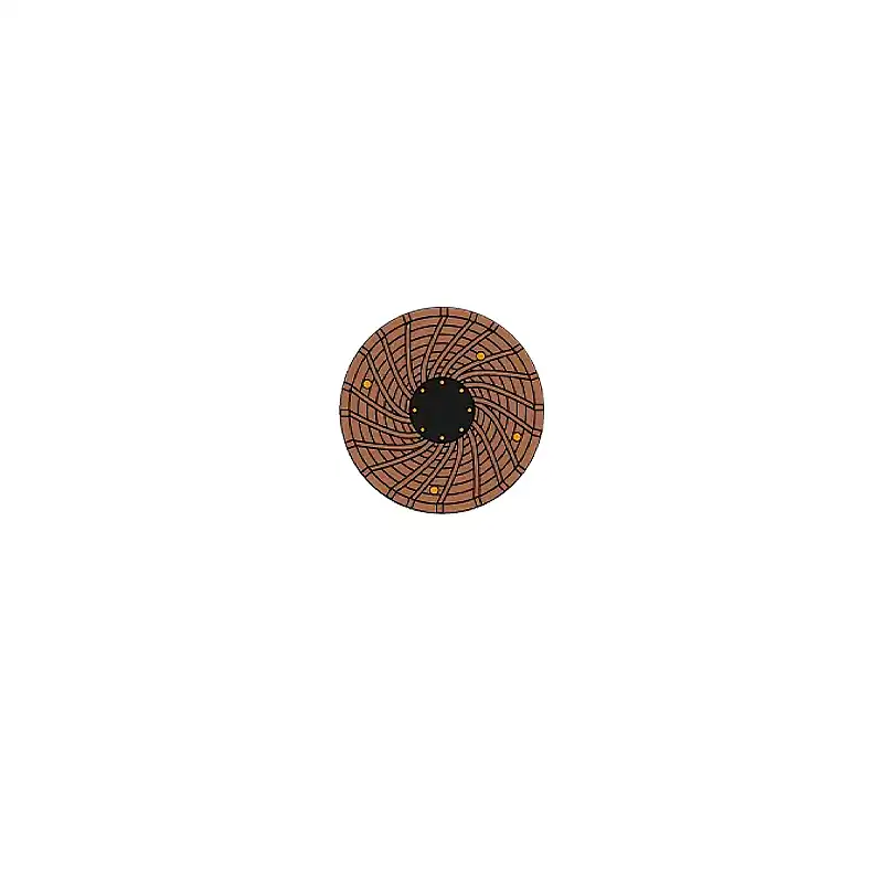 Custom Piece – round shield spiral wooden plank design – 3D Print for LEGO