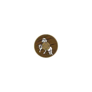 Custom Piece – round shield white horse emblem – 3D Print for LEGO Custom Piece – round shield white horse emblem – 3D Print for LEGO