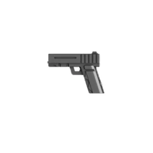 Custom Piece – semi automatic pistol modern polymer frame handgun dark grey – 3D Print for LEGO Custom Piece – semi automatic pistol modern polymer frame handgun dark grey – 3D Print for LEGO
