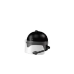 tactical riot style SRG-9 Helmet - Custom 3D Printed Miniature Accessory Parts Pieces for Brick Block Figures