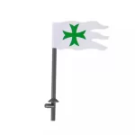 the Order of Saint Lazarus flag - Custom 3D Printed Miniature Accessory Parts Pieces for Brick Block Figures