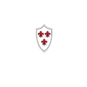 Custom Piece – three red fleurs de lis round shield – 3D Print for LEGO Custom Piece – three red fleurs de lis round shield – 3D Print for LEGO