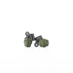two army green toy hand grenades - Custom 3D Printed Miniature Accessory Parts Pieces for Brick Block Figures