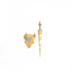 weapons and a shield gold - Custom 3D Printed Miniature Accessory Parts Pieces for Brick Block Figures