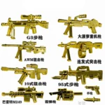 weapons gold - Custom 3D Printed Miniature Accessory Parts Pieces for Brick Block Figures