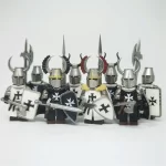 8 Crusader Teutonic knights Hospitaller - Custom Printed Brick Block Figure