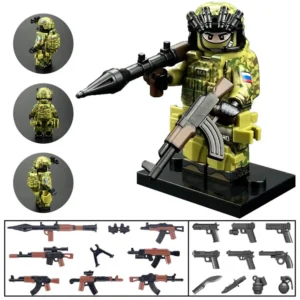 Minifigure - Alpha Group Spetsgruppa A of the FSB Federal Security Service and various weapon custom pieces (LEGO Alternative) Minifigure - Alpha Group Spetsgruppa A of the FSB Federal Security Service and various weapon custom pieces (LEGO Alternative)