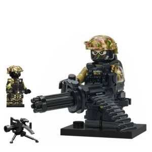 Minifigure - Alpha Group Spetsgruppa A of the FSB and Gatling style machine gun (LEGO Alternative) Minifigure - Alpha Group Spetsgruppa A of the FSB and Gatling style machine gun (LEGO Alternative)