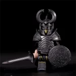 Asgardian warrior or guard black - Custom Printed Brick Block Figure