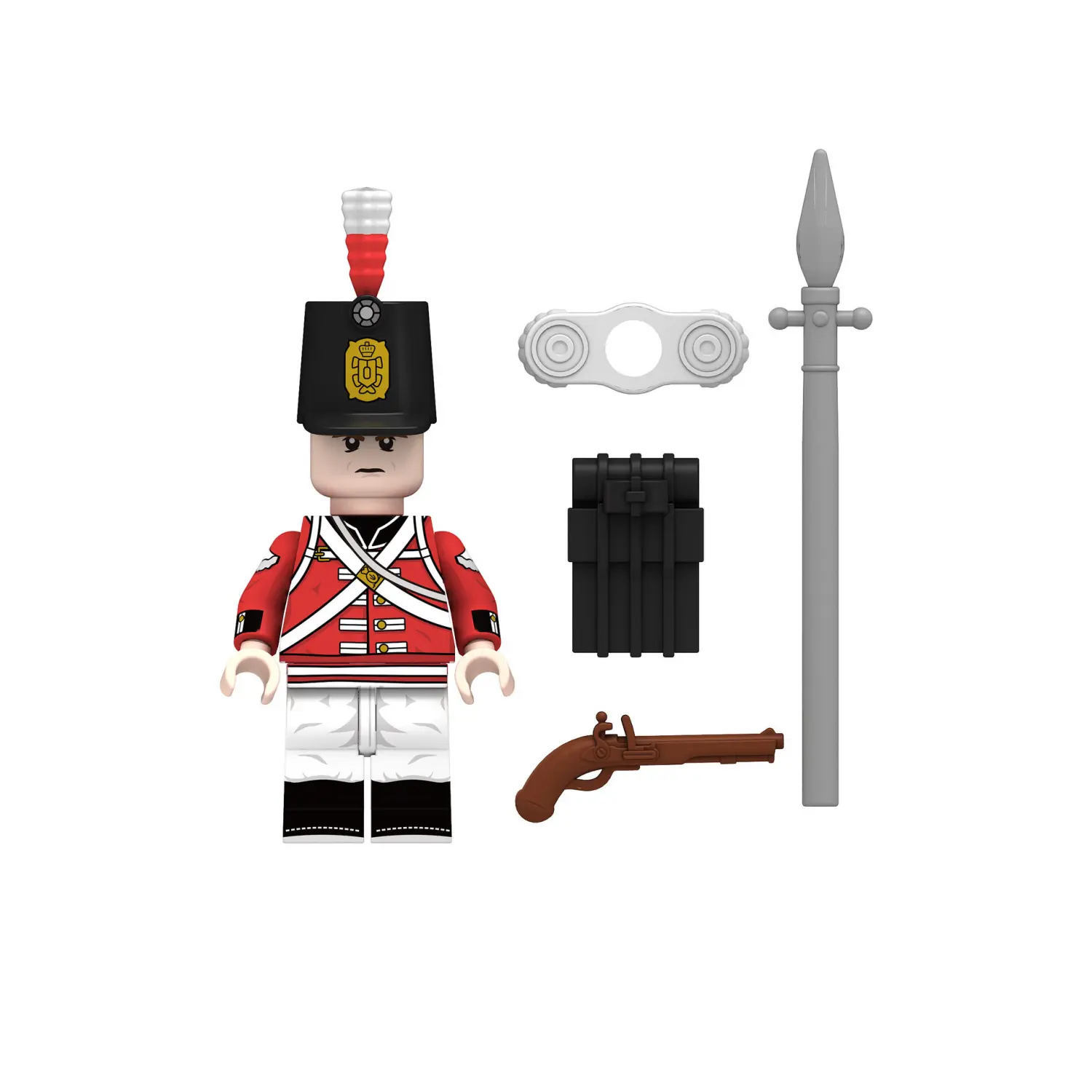 Minifigure - British Army Redcoat Soldier Sergeant of the Line Infantry Napoleonic Wars - LEGO Compatible Minifigure - British Army Redcoat Soldier Sergeant of the Line Infantry Napoleonic Wars - LEGO Compatible