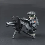 Chinese Jiaolong Special Operations member and Gatling machine minigun - Custom Printed Brick Block Figure