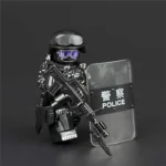 Chinese SWAT Special Weapons and Tactics police officer with 95 Assault Rifle - Custom Printed Brick Block Figure