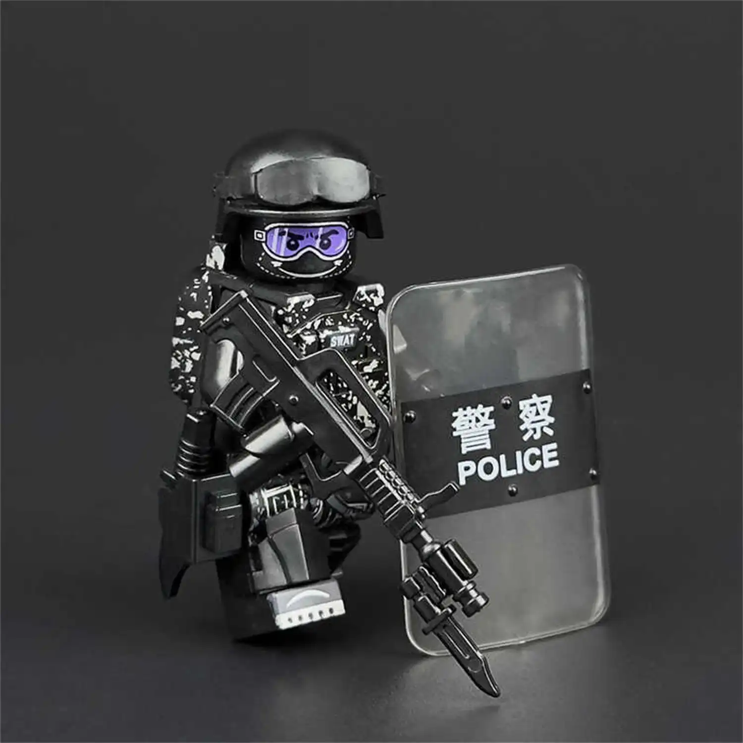 Minifigure - Chinese SWAT Special Weapons and Tactics police officer with 95 Assault Rifle (LEGO Alternative) Minifigure - Chinese SWAT Special Weapons and Tactics police officer with 95 Assault Rifle (LEGO Alternative)