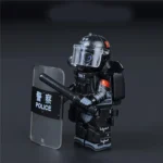 Chinese SWAT Special Weapons and Tactics specialized Riot Police officer - Custom Printed Brick Block Figure