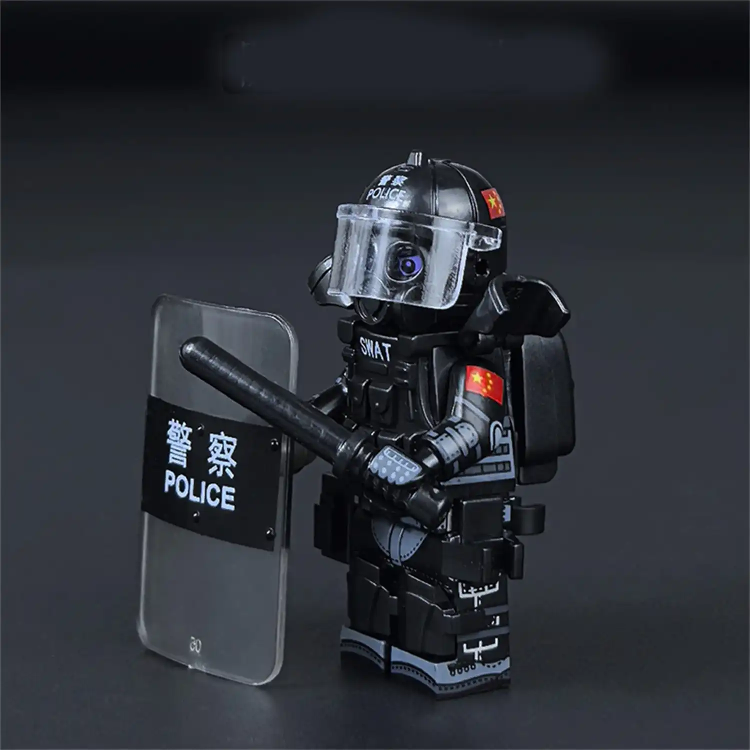 Minifigure - Chinese SWAT Special Weapons and Tactics specialized Riot Police officer (LEGO Alternative) Minifigure - Chinese SWAT Special Weapons and Tactics specialized Riot Police officer (LEGO Alternative)