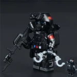 Chinese SWAT unit Special Police Officer equipped for riot control holding Handcuffs - Custom Printed Brick Block Figure