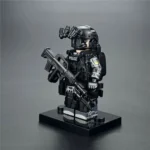 Chinese Special Police officer black - Custom Printed Brick Block Figure