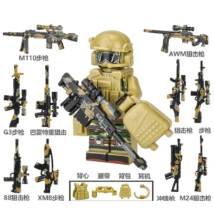 Minifigure - Eagle Special Forces with weapon custom pieces (LEGO Alternative) Minifigure - Eagle Special Forces with weapon custom pieces (LEGO Alternative)