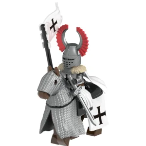 Minifigure Elite Teutonic Knight mounted on a barded warhorse LEGO Alternative Minifigure Elite Teutonic Knight mounted on a barded warhorse LEGO Alternative