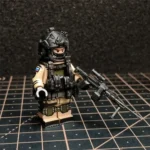 FSB Federal Security Service operative​ modern special forces operator holding PKM machine gunner - Custom Printed Brick Block Figure