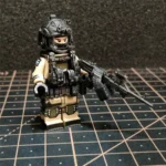 FSB Federal Security Service operative​ modern special forces operator holding PKP machine gunner - Custom Printed Brick Block Figure