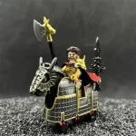 Golden Bull Battle-Axe Cavalryman and warhorse - Custom Printed Brick Block Figure