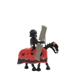 Golden Red Dragon Skeleton Cavalryman and warhorse - Custom Printed Brick Block Figure