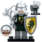 Green Dragon Knight - Custom Printed Brick Block Figure