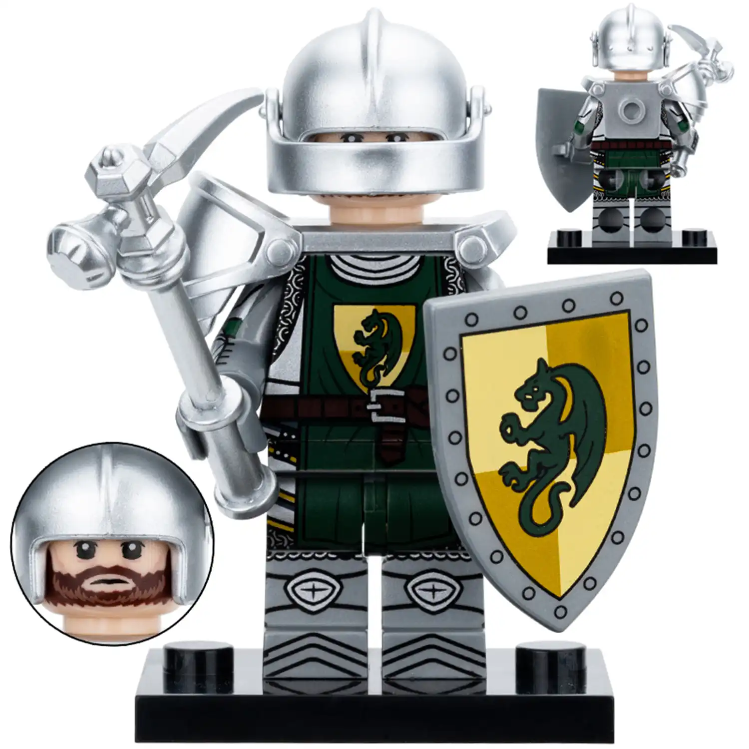 Minifigure Green Dragon Knight LEGO Alternative Minifigure Green Dragon Knight LEGO Alternative