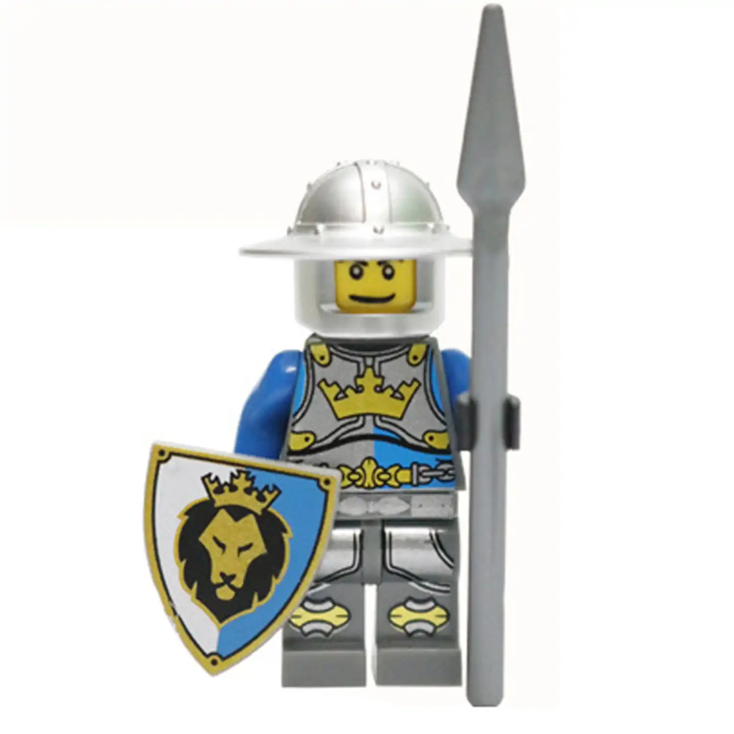 Minifigure Medieval Blue Lion Knight LEGO Alternative c Minifigure Medieval Blue Lion Knight LEGO Alternative