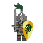Medieval Heavy Armor Dragon Country Knight - Custom Printed Brick Block Figure