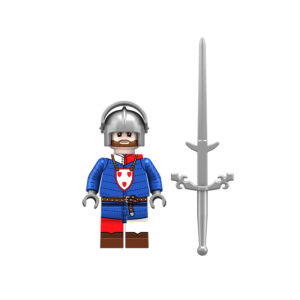 Minifigure Medieval Soldier Man-at-Arms blue LEGO Alternative Minifigure Medieval Soldier Man-at-Arms blue LEGO Alternative