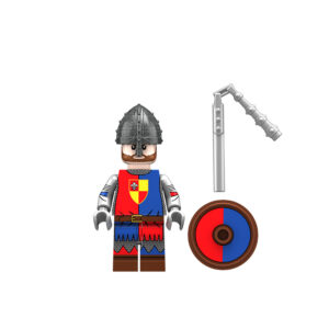 Minifigure Medieval Soldier Man-at-Arms blue red LEGO Alternative Minifigure Medieval Soldier Man-at-Arms blue red LEGO Alternative