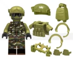 Modern Military Soldier Infantryman military operator and various equipment custom pieces - Custom Printed Brick Block Figure